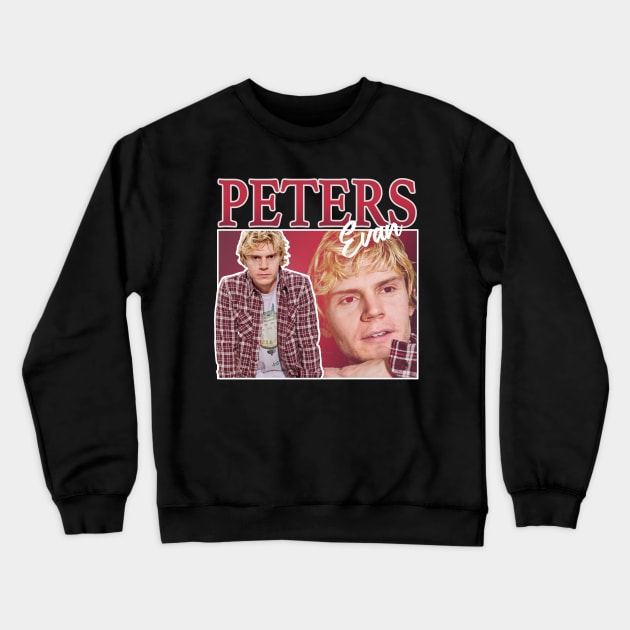 Evan Peters Retro Crewneck Sweatshirt by pink + pip